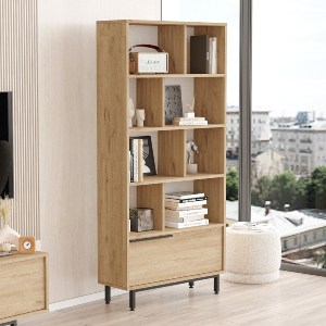 Artelibre - 15350006 ΒΙΒΛΙΟΘΗΚΗ ARTELIBRE MELLS ΦΥΣΙΚΟ ΜΟΡΙΟΣΑΝΙΔΑ/ΜΕΤΑΛΛΟ 29.5X83.9X175.6CM