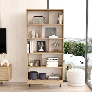 Artelibre - 15350006 ΒΙΒΛΙΟΘΗΚΗ ARTELIBRE MELLS ΦΥΣΙΚΟ ΜΟΡΙΟΣΑΝΙΔΑ/ΜΕΤΑΛΛΟ 29.5X83.9X175.6CM