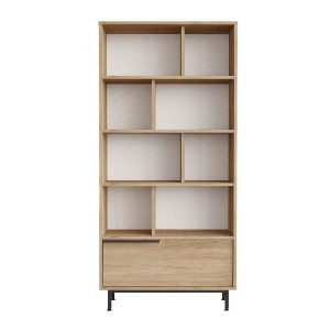 Artelibre - 15350006 ΒΙΒΛΙΟΘΗΚΗ ARTELIBRE MELLS ΦΥΣΙΚΟ ΜΟΡΙΟΣΑΝΙΔΑ/ΜΕΤΑΛΛΟ 29.5X83.9X175.6CM