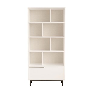 Artelibre - 15350007 ΒΙΒΛΙΟΘΗΚΗ ARTELIBRE MELLS ΛΕΥΚΟ ΜΟΡΙΟΣΑΝΙΔΑ/ΜΕΤΑΛΛΟ 29.5X83.9X175.6CM