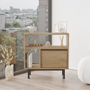 Artelibre - 15350008 ΒΟΗΘΗΤΙΚΟ ΤΡΑΠΕΖΑΚΙ ARTELIBRE SHALDON ΦΥΣΙΚΟ ΜΟΡΙΟΣΑΝΙΔΑ/ΜΕΤΑΛΛΟ 25.5X60X60CM