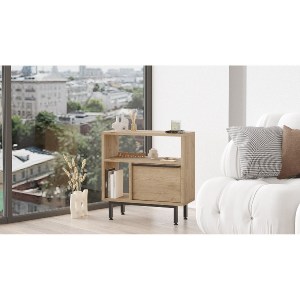 Artelibre - 15350008 ΒΟΗΘΗΤΙΚΟ ΤΡΑΠΕΖΑΚΙ ARTELIBRE SHALDON ΦΥΣΙΚΟ ΜΟΡΙΟΣΑΝΙΔΑ/ΜΕΤΑΛΛΟ 25.5X60X60CM