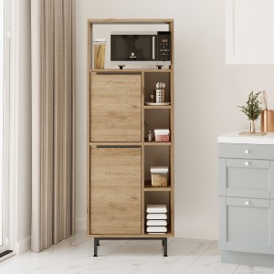 Artelibre - 15350010 ΝΤΟΥΛΑΠΙ ΤΡΟΦΙΜΩΝ ARTELIBRE LIZARD ΦΥΣΙΚΟ ΜΟΡΙΟΣΑΝΙΔΑ/ΜΕΤΑΛΛΟ 35.5X60X161.6CM