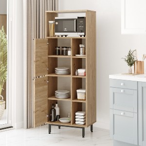 Artelibre - 15350010 ΝΤΟΥΛΑΠΙ ΤΡΟΦΙΜΩΝ ARTELIBRE LIZARD ΦΥΣΙΚΟ ΜΟΡΙΟΣΑΝΙΔΑ/ΜΕΤΑΛΛΟ 35.5X60X161.6CM