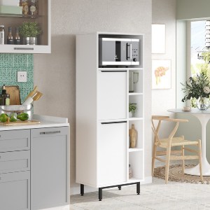 Artelibre - 15350011 ΝΤΟΥΛΑΠΙ ΤΡΟΦΙΜΩΝ ARTELIBRE LIZARD ΛΕΥΚΟ ΜΟΡΙΟΣΑΝΙΔΑ/ΜΕΤΑΛΛΟ 35.5X60X161.6CM