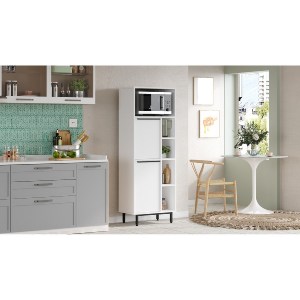 Artelibre - 15350011 ΝΤΟΥΛΑΠΙ ΤΡΟΦΙΜΩΝ ARTELIBRE LIZARD ΛΕΥΚΟ ΜΟΡΙΟΣΑΝΙΔΑ/ΜΕΤΑΛΛΟ 35.5X60X161.6CM