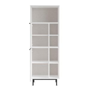 Artelibre - 15350011 ΝΤΟΥΛΑΠΙ ΤΡΟΦΙΜΩΝ ARTELIBRE LIZARD ΛΕΥΚΟ ΜΟΡΙΟΣΑΝΙΔΑ/ΜΕΤΑΛΛΟ 35.5X60X161.6CM