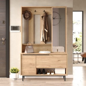 Artelibre - 15350012 ΕΠΙΠΛΟ ΕΙΣΟΔΟΥ ARTELIBRE LAXFIELD ΦΥΣΙΚΟ ΜΟΡΙΟΣΑΝΙΔΑ/ΜΕΤΑΛΛΟ 35.5X112.2X178.2CM