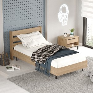 Artelibre - 15350016 ΚΡΕΒΑΤΙ ARTELIBRE SUFFOLK ΦΥΣΙΚΟ ΜΟΡΙΟΣΑΝΙΔΑ/ΜΕΤΑΛΛΟ 108.5X205.6X86CM