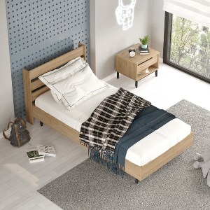 Artelibre - 15350016 ΚΡΕΒΑΤΙ ARTELIBRE SUFFOLK ΦΥΣΙΚΟ ΜΟΡΙΟΣΑΝΙΔΑ/ΜΕΤΑΛΛΟ 108.5X205.6X86CM