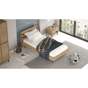 Artelibre - 15350016 ΚΡΕΒΑΤΙ ARTELIBRE SUFFOLK ΦΥΣΙΚΟ ΜΟΡΙΟΣΑΝΙΔΑ/ΜΕΤΑΛΛΟ 108.5X205.6X86CM