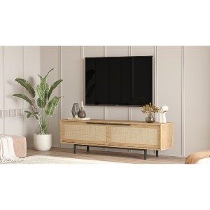 Artelibre - 15350020 ΕΠΙΠΛΟ ΤΗΛΕΟΡΑΣΗΣ ARTELIBRE CORNWALL ΦΥΣΙΚΟ ΜΟΡΙΟΣΑΝΙΔΑ/ΜΕΤΑΛΛΟ 35.5X160X45.1CM