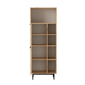 Artelibre - 15350023 ΒΙΒΛΙΟΘΗΚΗ ARTELIBRE CORNWALL ΦΥΣΙΚΟ ΜΟΡΙΟΣΑΝΙΔΑ/ΜΕΤΑΛΛΟ 35.5X60X161.6CM
