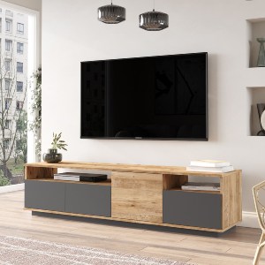 Artelibre - 15350028 ΕΠΙΠΛΟ ΤΗΛΕΟΡΑΣΗΣ ARTELIBRE ESSEX ΠΕΥΚΟ/ΑΝΘΡΑΚΙ ΜΟΡΙΟΣΑΝΙΔΑ 180X44.8X44.6CM