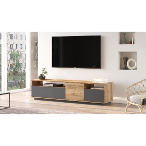 Artelibre - 15350028 ΕΠΙΠΛΟ ΤΗΛΕΟΡΑΣΗΣ ARTELIBRE ESSEX ΠΕΥΚΟ/ΑΝΘΡΑΚΙ ΜΟΡΙΟΣΑΝΙΔΑ 180X44.8X44.6CM