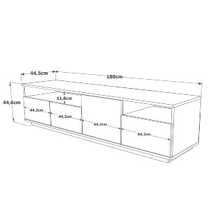 Artelibre - 15350028 ΕΠΙΠΛΟ ΤΗΛΕΟΡΑΣΗΣ ARTELIBRE ESSEX ΠΕΥΚΟ/ΑΝΘΡΑΚΙ ΜΟΡΙΟΣΑΝΙΔΑ 180X44.8X44.6CM