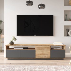 Artelibre - 15350028 ΕΠΙΠΛΟ ΤΗΛΕΟΡΑΣΗΣ ARTELIBRE ESSEX ΠΕΥΚΟ/ΑΝΘΡΑΚΙ ΜΟΡΙΟΣΑΝΙΔΑ 180X44.8X44.6CM