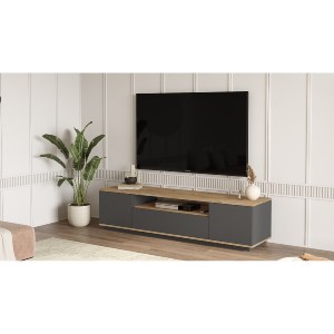 Artelibre - 15350029 ΕΠΙΠΛΟ ΤΗΛΕΟΡΑΣΗΣ ARTELIBRE CHILHAM ΦΥΣΙΚΟ/ΑΝΘΡΑΚΙ ΜΟΡΙΟΣΑΝΙΔΑ 180X44.5X44.6CM