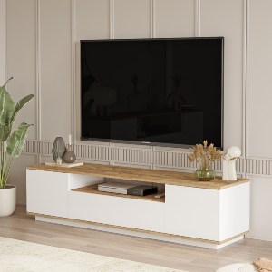 Artelibre - 15350030 ΕΠΙΠΛΟ ΤΗΛΕΟΡΑΣΗΣ ARTELIBRE CHILHAM ΦΥΣΙΚΟ/ΛΕΥΚΟ ΜΟΡΙΟΣΑΝΙΔΑ 180X44.5X44.6CM