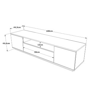 Artelibre - 15350030 ΕΠΙΠΛΟ ΤΗΛΕΟΡΑΣΗΣ ARTELIBRE CHILHAM ΦΥΣΙΚΟ/ΛΕΥΚΟ ΜΟΡΙΟΣΑΝΙΔΑ 180X44.5X44.6CM