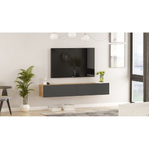 Artelibre - 15350032 ΕΠΙΠΛΟ ΤΗΛΕΟΡΑΣΗΣ ARTELIBRE KENT ΠΕΥΚΟ/ΑΝΘΡΑΚΙ ΜΟΡΙΟΣΑΝΙΔΑ 180X31.6X29.6CM
