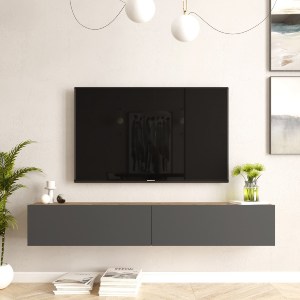 Artelibre - 15350032 ΕΠΙΠΛΟ ΤΗΛΕΟΡΑΣΗΣ ARTELIBRE KENT ΠΕΥΚΟ/ΑΝΘΡΑΚΙ ΜΟΡΙΟΣΑΝΙΔΑ 180X31.6X29.6CM
