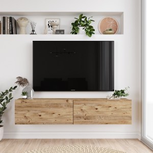 Artelibre - 15350035 ΕΠΙΠΛΟ ΤΗΛΕΟΡΑΣΗΣ ARTELIBRE BERKSHIRE ΠΕΥΚΟ ΜΟΡΙΟΣΑΝΙΔΑ 140X31.6X29.6CM