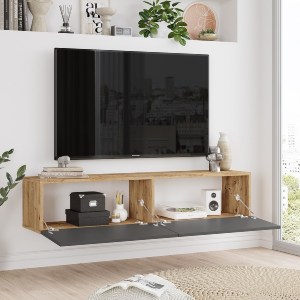 Artelibre - 15350036 ΕΠΙΠΛΟ ΤΗΛΕΟΡΑΣΗΣ ARTELIBRE BERKSHIRE ΠΕΥΚΟ/ΑΝΘΡΑΚΙ ΜΟΡΙΟΣΑΝΙΔΑ 140X31.6X29.6CM