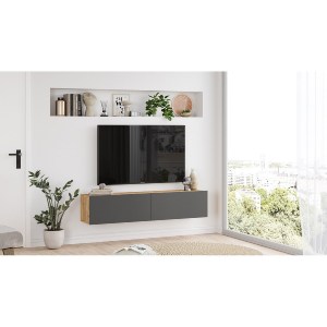 Artelibre - 15350036 ΕΠΙΠΛΟ ΤΗΛΕΟΡΑΣΗΣ ARTELIBRE BERKSHIRE ΠΕΥΚΟ/ΑΝΘΡΑΚΙ ΜΟΡΙΟΣΑΝΙΔΑ 140X31.6X29.6CM