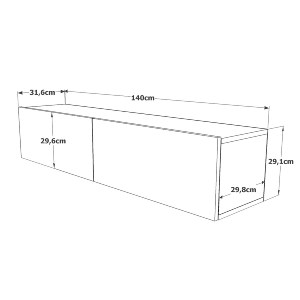 Artelibre - 15350036 ΕΠΙΠΛΟ ΤΗΛΕΟΡΑΣΗΣ ARTELIBRE BERKSHIRE ΠΕΥΚΟ/ΑΝΘΡΑΚΙ ΜΟΡΙΟΣΑΝΙΔΑ 140X31.6X29.6CM