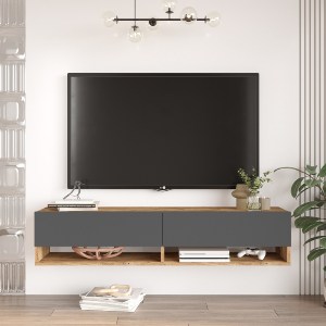 Artelibre - 15350038 ΕΠΙΠΛΟ ΤΗΛΕΟΡΑΣΗΣ ARTELIBRE SOLVA ΠΕΥΚΟ/ΑΝΘΡΑΚΙ ΜΟΡΙΟΣΑΝΙΔΑ 140X31.6X29.6CM