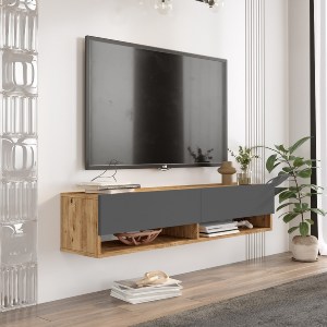 Artelibre - 15350038 ΕΠΙΠΛΟ ΤΗΛΕΟΡΑΣΗΣ ARTELIBRE SOLVA ΠΕΥΚΟ/ΑΝΘΡΑΚΙ ΜΟΡΙΟΣΑΝΙΔΑ 140X31.6X29.6CM