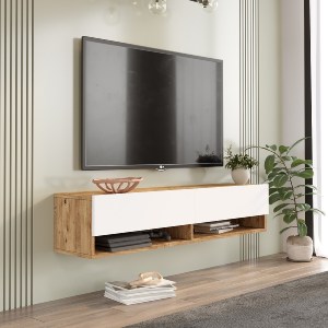 Artelibre - 15350039 ΕΠΙΠΛΟ ΤΗΛΕΟΡΑΣΗΣ ARTELIBRE SOLVA ΠΕΥΚΟ ΜΟΡΙΟΣΑΝΙΔΑ 140X31.6X29.6CM