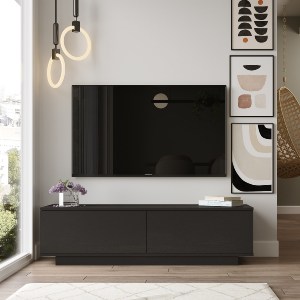 Artelibre - 15350046 ΕΠΙΠΛΟ ΤΗΛΕΟΡΑΣΗΣ ARTELIBRE BRENT ΜΑΥΡΟ ΜΟΡΙΟΣΑΝΙΔΑ 140X35.5X38.2CM
