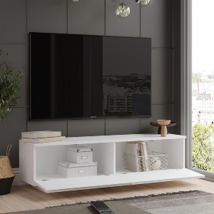 Artelibre - 15350047 ΕΠΙΠΛΟ ΤΗΛΕΟΡΑΣΗΣ ARTELIBRE BRENT ΛΕΥΚΟ ΜΟΡΙΟΣΑΝΙΔΑ 140X35.5X38.2CM