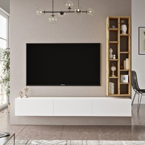 Artelibre - 15350048 ΣΥΝΘΕΤΟ ARTELIBRE BROMLEY ΛΕΥΚΟ/ΚΑΦΕ ΜΟΡΙΟΣΑΝΙΔΑ 174.6X27.3X145CM