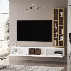 Artelibre - 15350048 ΣΥΝΘΕΤΟ ARTELIBRE BROMLEY ΛΕΥΚΟ/ΚΑΦΕ ΜΟΡΙΟΣΑΝΙΔΑ 174.6X27.3X145CM