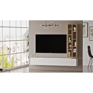 Artelibre - 15350048 ΣΥΝΘΕΤΟ ARTELIBRE BROMLEY ΛΕΥΚΟ/ΚΑΦΕ ΜΟΡΙΟΣΑΝΙΔΑ 174.6X27.3X145CM