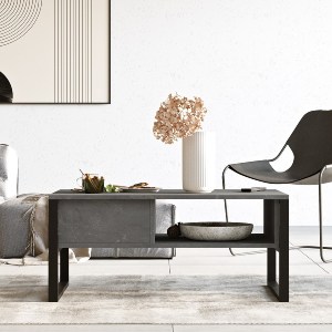 Artelibre - 15350054 ΤΡΑΠΕΖΑΚΙ ΣΑΛΟΝΙΟΥ ARTELIBRE ARKLEY ΓΚΡΙ ΜΕ ΕΦΕ ΤΣΙΜΕΝΤΟ ΜΟΡΙΟΣΑΝΙΔΑ/ΜΕΤΑΛΛΟ 100X59.7X44.4CM