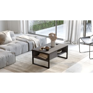 Artelibre - 15350054 ΤΡΑΠΕΖΑΚΙ ΣΑΛΟΝΙΟΥ ARTELIBRE ARKLEY ΓΚΡΙ ΜΕ ΕΦΕ ΤΣΙΜΕΝΤΟ ΜΟΡΙΟΣΑΝΙΔΑ/ΜΕΤΑΛΛΟ 100X59.7X44.4CM