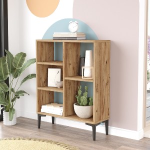 Artelibre - 15350061 ΒΙΒΛΙΟΘΗΚΗ ARTELIBRE BECKTON ΠΕΥΚΟ ΜΟΡΙΟΣΑΝΙΔΑ/ΠΛΑΣΤΙΚΟ 69X25X87.6CM