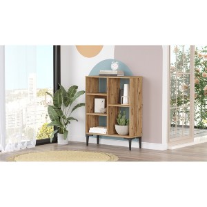 Artelibre - 15350061 ΒΙΒΛΙΟΘΗΚΗ ARTELIBRE BECKTON ΠΕΥΚΟ ΜΟΡΙΟΣΑΝΙΔΑ/ΠΛΑΣΤΙΚΟ 69X25X87.6CM