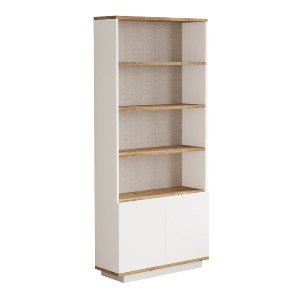 Artelibre - 15350063 ΒΙΒΛΙΟΘΗΚΗ ARTELIBRE BELMONT ΠΕΥΚΟ/ΛΕΥΚΟ ΜΟΡΙΟΣΑΝΙΔΑ 75.5X26.8X168.3CM
