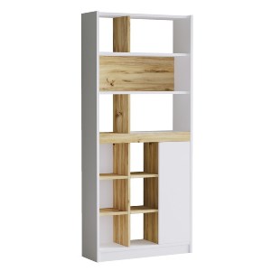 Artelibre - 15350066 ΒΙΒΛΙΟΘΗΚΗ ARTELIBRE BERRYLANDS ΛΕΥΚΟ/ΦΥΣΙΚΟ ΜΟΡΙΟΣΑΝΙΔΑ 75.6X25X170CM
