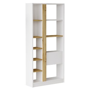 Artelibre - 15350068 ΒΙΒΛΙΟΘΗΚΗ ARTELIBRE BEXLEY ΛΕΥΚΟ/ΦΥΣΙΚΟ ΜΟΡΙΟΣΑΝΙΔΑ 75.6X25X160CM