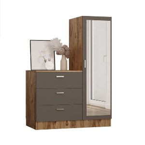 Artelibre - 15350072 ΤΟΥΑΛΕΤΑ ARTELIBRE BLENDON ΠΕΥΚΟ/ΑΝΘΡΑΚΙ ΜΟΡΙΟΣΑΝΙΔΑ/ΓΥΑΛΙ 60X47X72CM/40X47X140CM