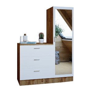 Artelibre - 15350073 ΤΟΥΑΛΕΤΑ ARTELIBRE BLENDON ΠΕΥΚΟ/ΛΕΥΚΟ ΜΟΡΙΟΣΑΝΙΔΑ/ΓΥΑΛΙ 60X47X72CM/40X47X140CM