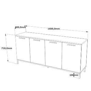 Artelibre - 15350074 ΚΟΝΣΟΛΑ ARTELIBRE BOTANY ΠΕΥΚΟ/ΑΝΘΡΑΚΙ ΜΟΡΙΟΣΑΝΙΔΑ/ΜΕΤΑΛΛΟ 160X40X71.8CM