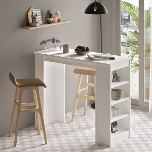 Artelibre - 15350081 ΤΡΑΠΕΖΙ BAR ARTELIBRE BROCKLEY ΛΕΥΚΟ ΜΟΡΙΟΣΑΝΙΔΑ 120X51.6X101.8CM