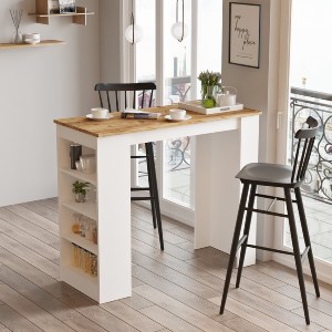 Artelibre - 15350082 ΤΡΑΠΕΖΙ BAR ARTELIBRE BROCKLEY ΠΕΥΚΟ/ΛΕΥΚΟ ΜΟΡΙΟΣΑΝΙΔΑ 120X51.6X101.8CM